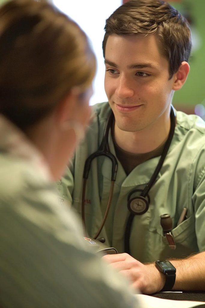 A young adult getting a preventive health screening, showing the value of early-care prevention