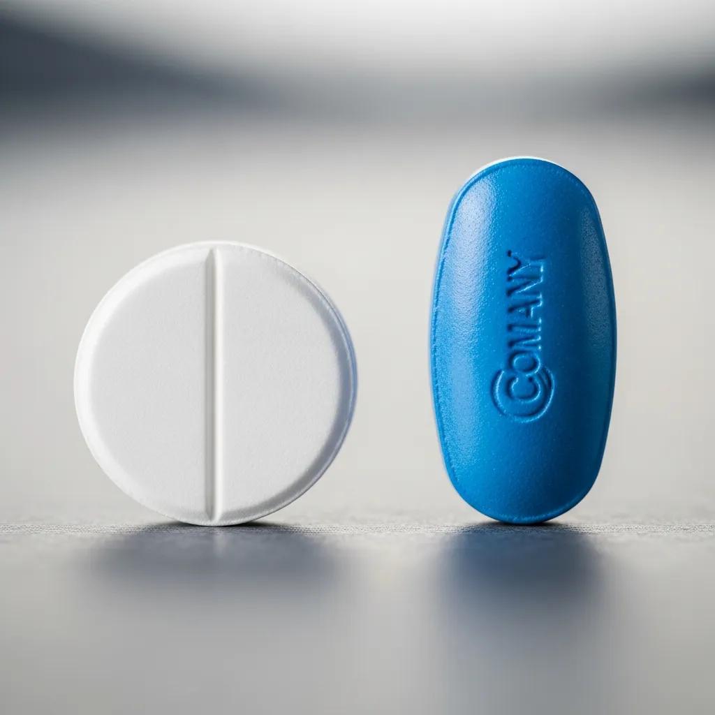Close-up of generic and brand name pills highlighting differences in appearance