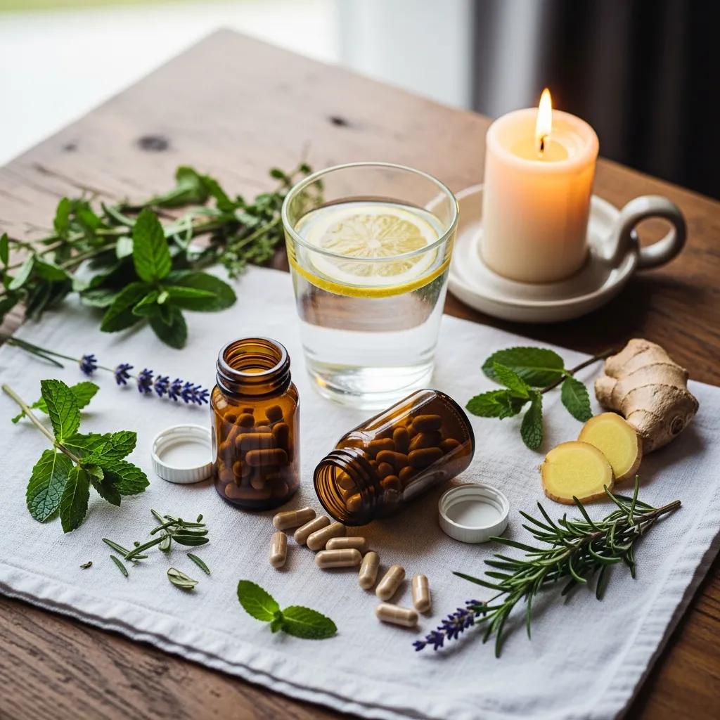 Simple natural remedies for headache relief like hydration and supplements