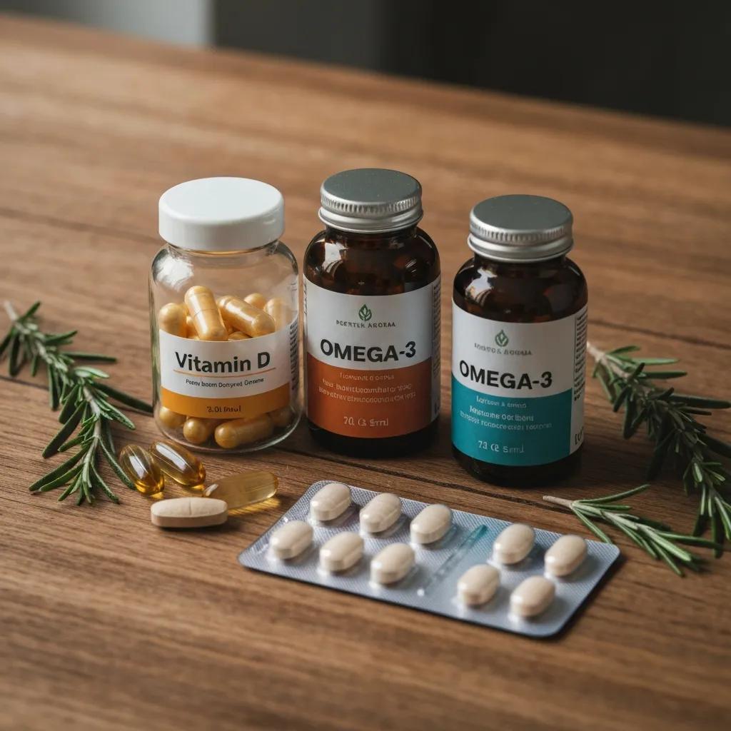 Natural supplements such as vitamin D, omega-3, and magnesium, recommended to support hormonal balance and metabolic health