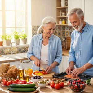 senior-couple-cooking-a-mediterranean-meal-with-fresh-vegetables-and-fish-promoting-cognitive-health-1f51d5ad-b954-43c4-9fb2-0025f8d9e86fwebp - Value Drugstore: Your Family Deserves the Best in Care Senior couple cooking a Mediterranean meal with fresh vegetables and fish, promoting cognitive health